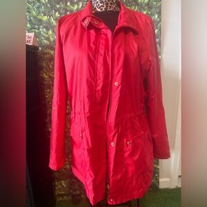 Laura Scott Bright Red Utility Jacket with Snap Front mp64
